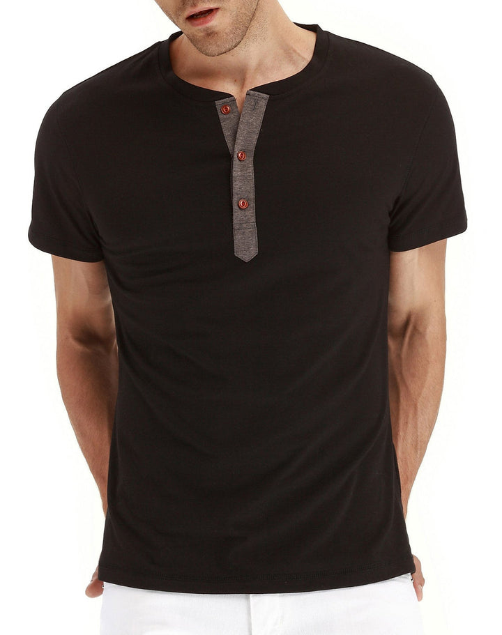 Herren T-Shirt | Slimfit | Mit Knopfleiste | Sommer Basic