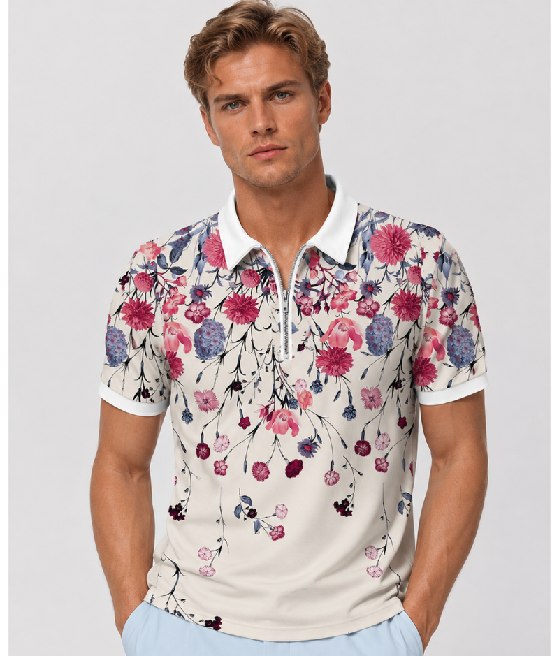 Herren Poloshirt | Regular | Kurze Ärmel | Sommer Bloom