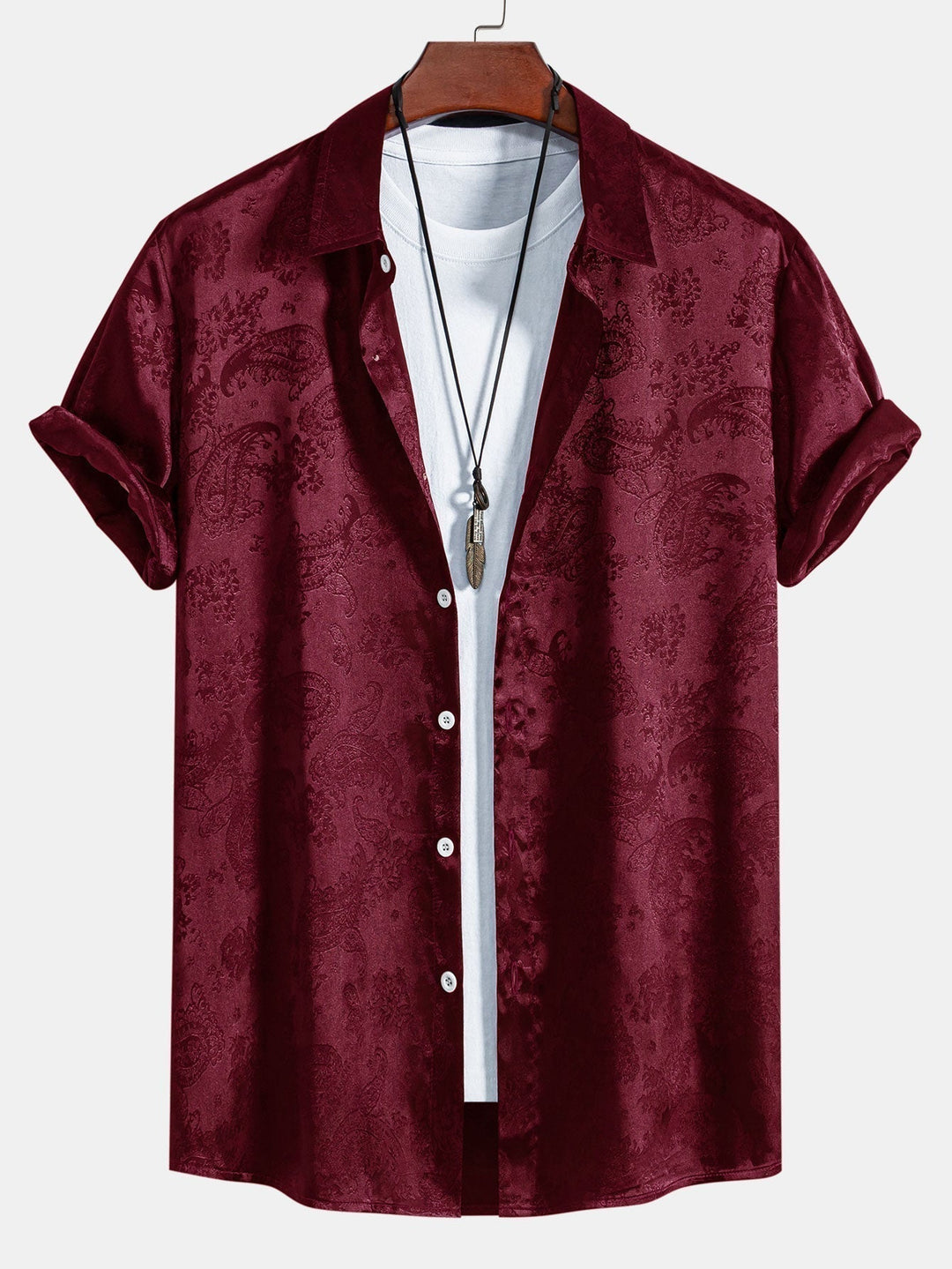 Herren Hemd | Paisley Design | Kurzarm Stil | Sommer
