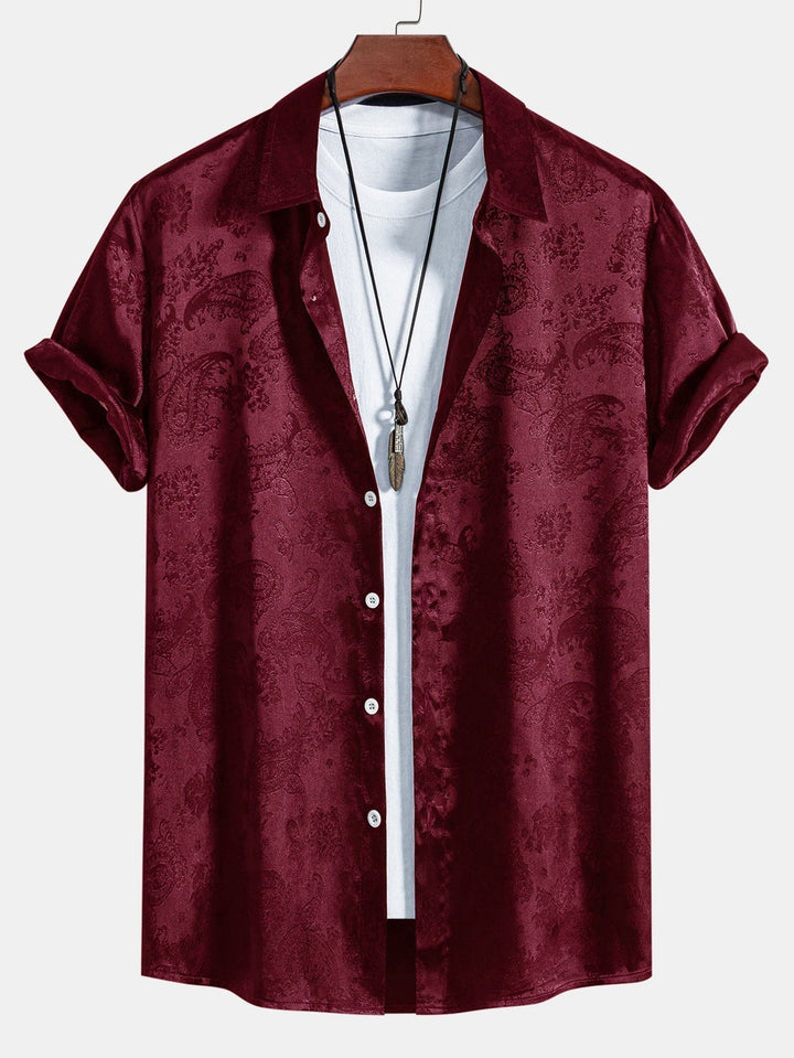 Herren Hemd | Paisley Design | Kurzarm Stil | Sommer