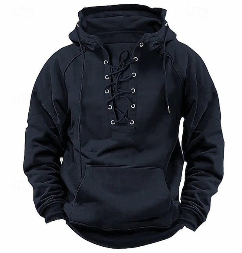 Herren Hoodie | Oversized | Mit Schnürung | Schnürung