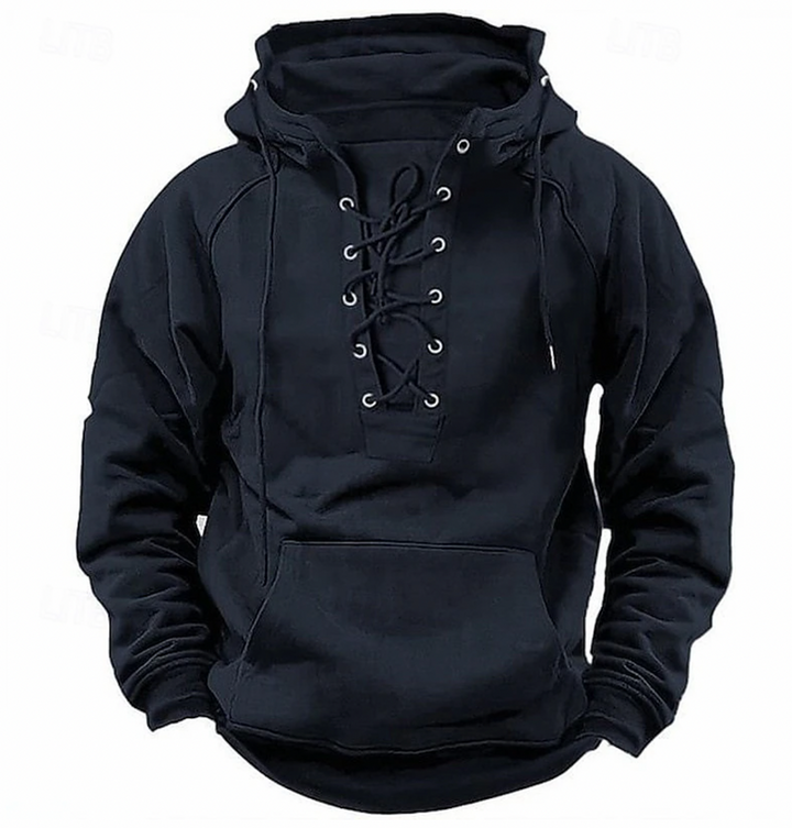 Herren Hoodie | Oversized | Mit Schnürung | Schnürung