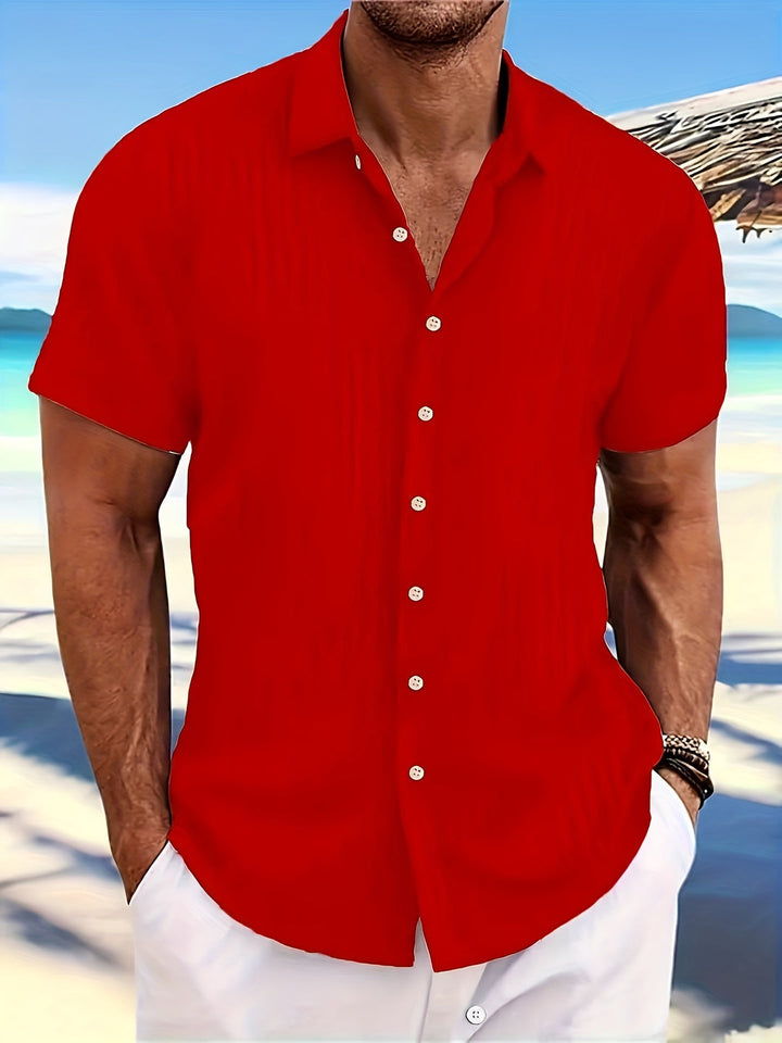 Herren Hemd | Elegant Slimfit | Kurzarm Knopfleiste | Sommer