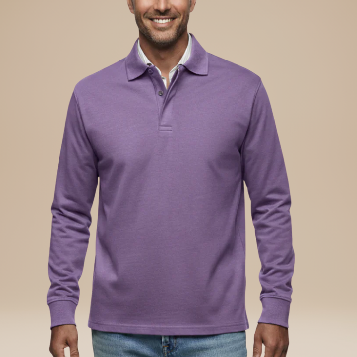 Sweatshirt Herren | Modernes Langarm Polo | Polo Herren Style