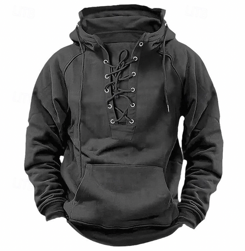 Herren Hoodie | Oversized | Mit Schnürung | Schnürung