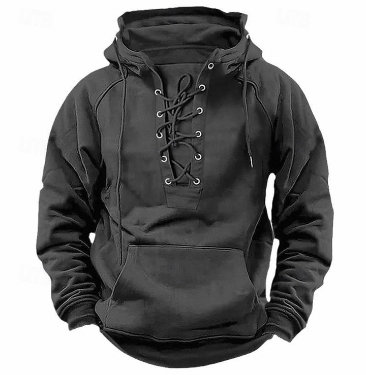 Herren Hoodie | Oversized | Mit Schnürung | Schnürung