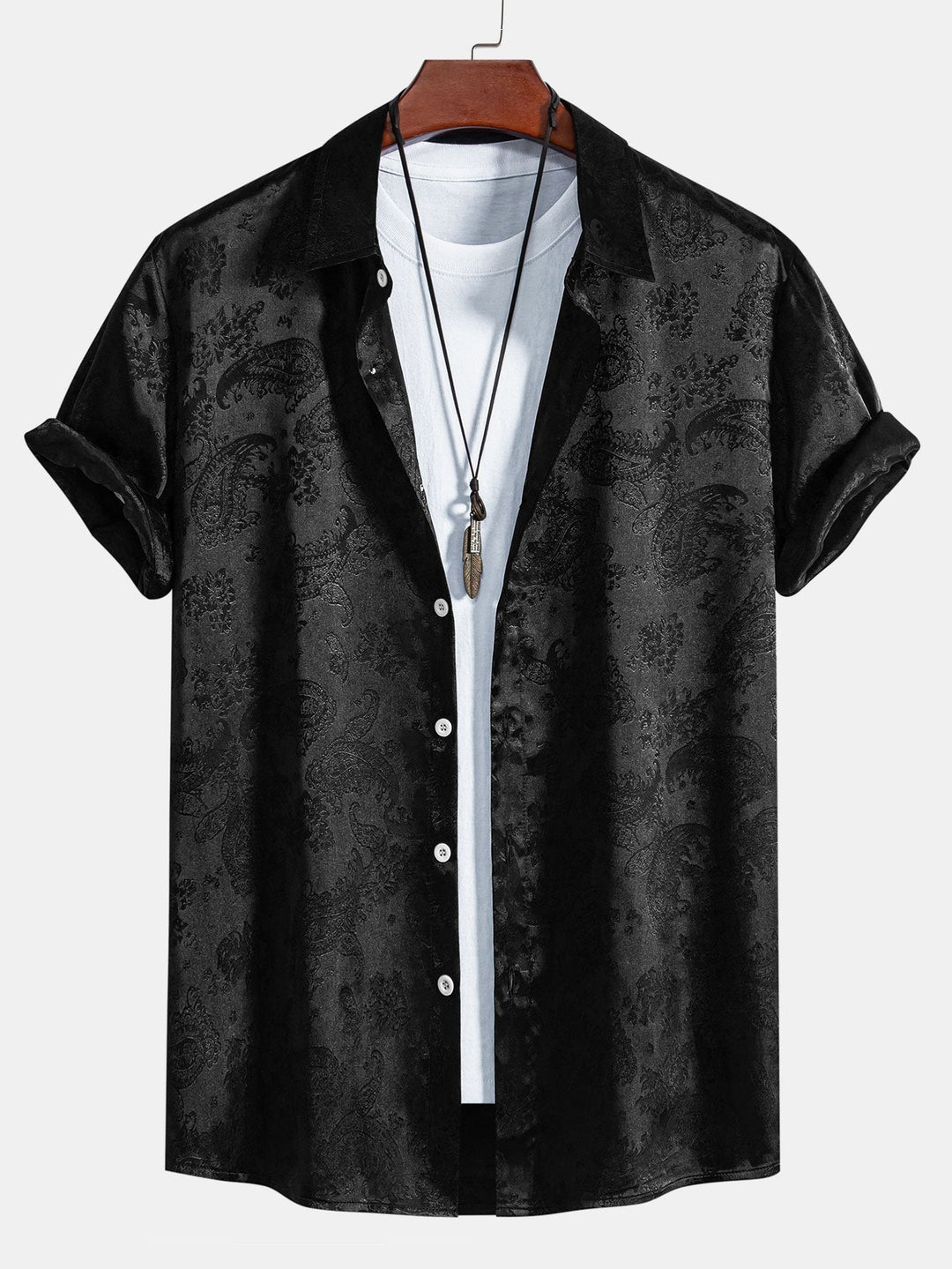 Herren Hemd | Paisley Design | Kurzarm Stil | Sommer