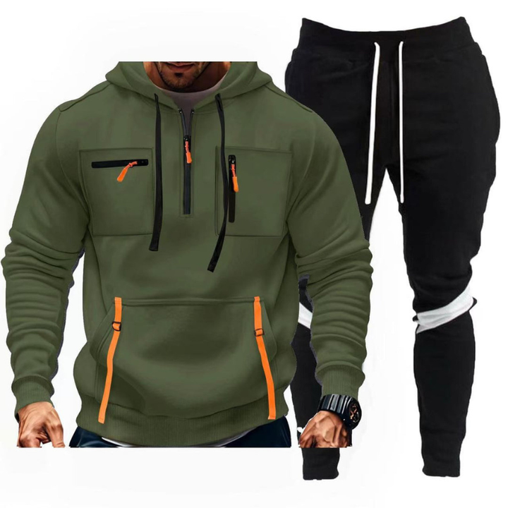 Herren Sportset | Kapuzenpullover Jogginghose | Warme Kleider