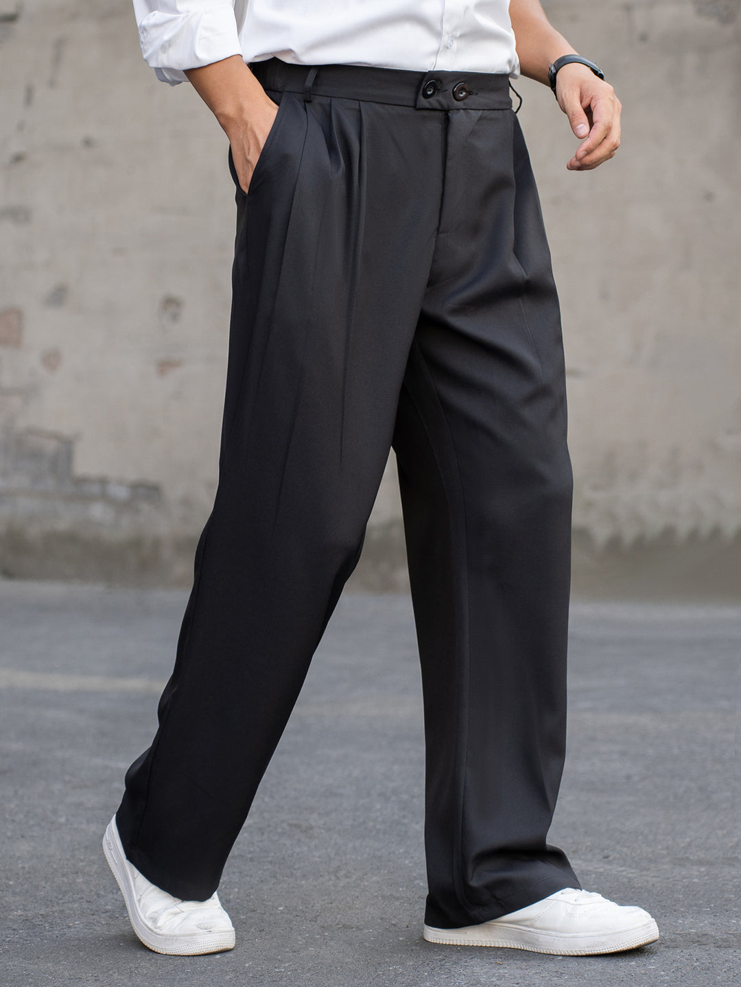 Herren Hose | Weite Elegant | Hohe Taille | Sommer