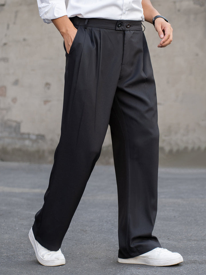 Herren Hose | Weite Elegant | Hohe Taille | Sommer