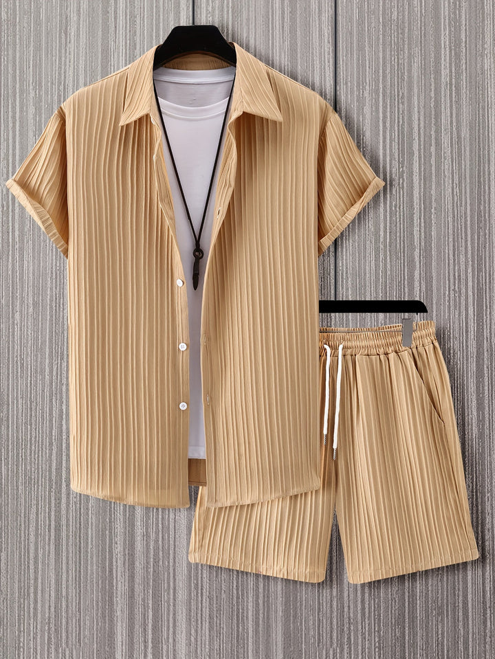 Herren Set | Elegant Flowing | Mit Knopfleiste | Sommer Prime