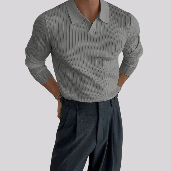 Pullover Herren | Geripptes Muskel Fit Design | Elegant Herren Pulli