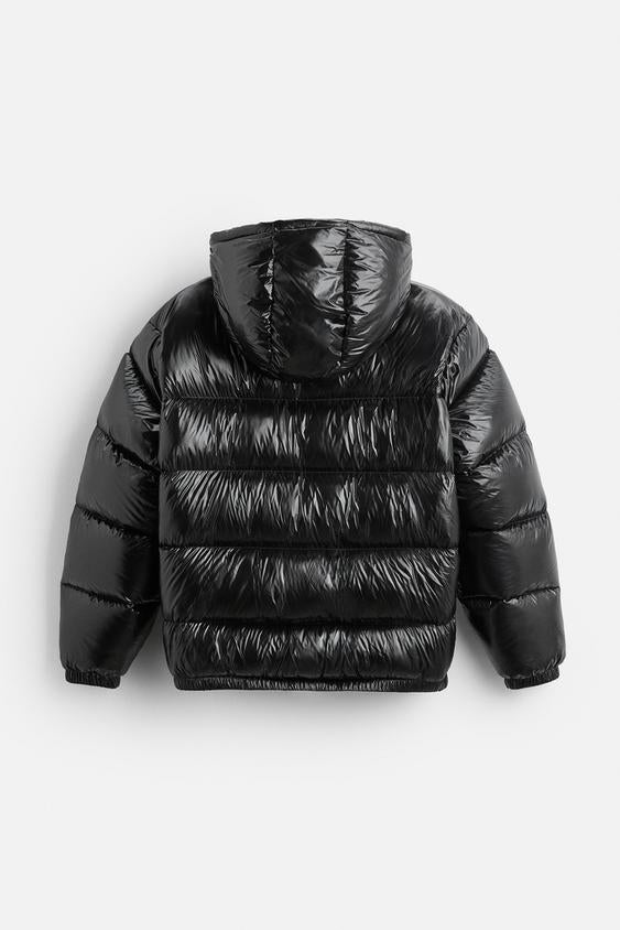 Winterjacke Herren | Glänzende Gewatteerde Pufferjacke | Jacke Herren Warm