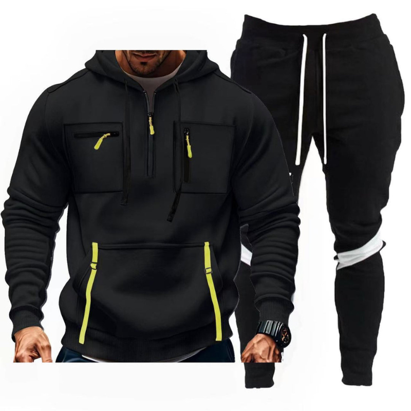 Herren Sportset | Kapuzenpullover Jogginghose | Warme Kleider