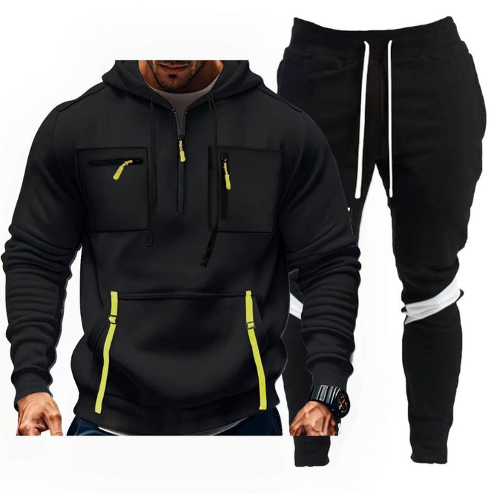 Herren Sportset | Kapuzenpullover Jogginghose | Warme Kleider