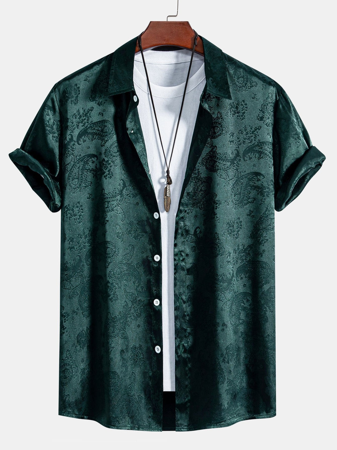 Herren Hemd | Paisley Design | Kurzarm Stil | Sommer
