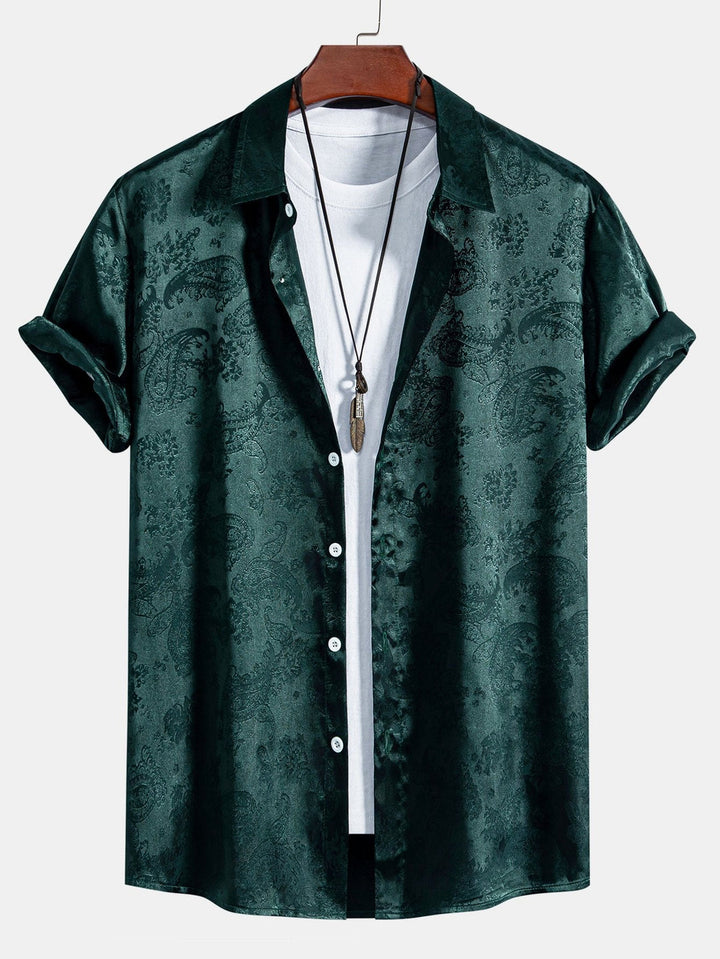 Herren Hemd | Paisley Design | Kurzarm Stil | Sommer