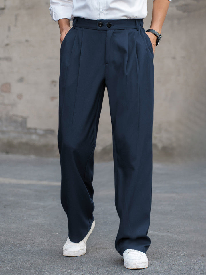 Herren Hose | Weite Elegant | Hohe Taille | Sommer