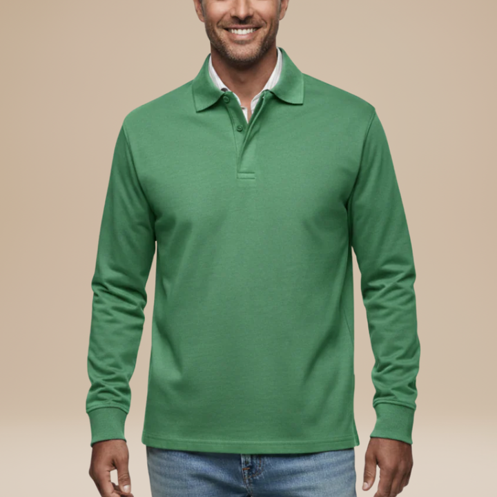 Sweatshirt Herren | Modernes Langarm Polo | Polo Herren Style