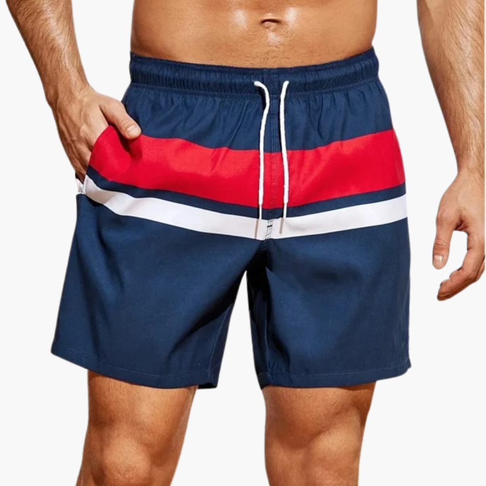 Herren Badeshorts | Straight | Mit Kordelzug | Sommer