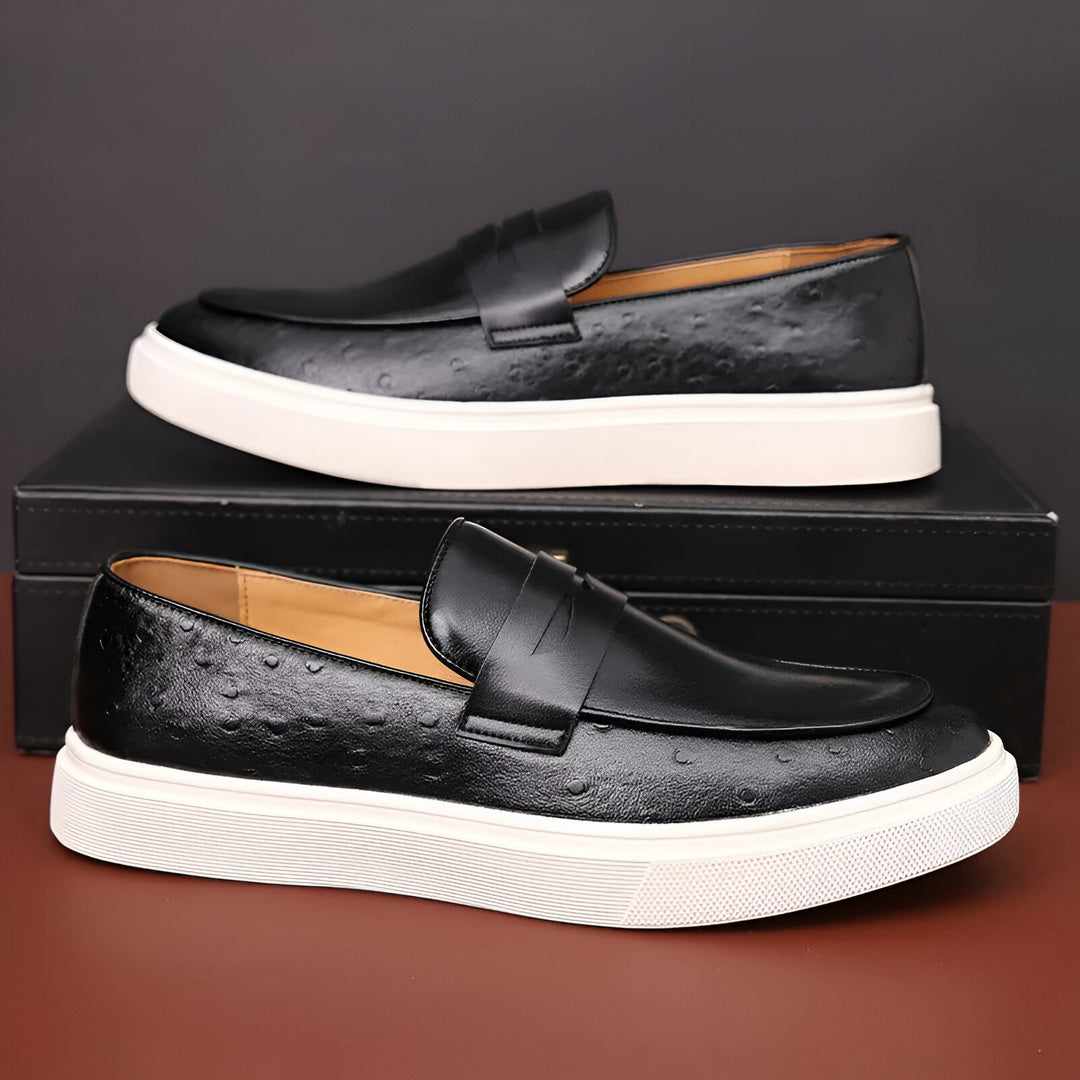 Herren Loafer | Elegant Urban | Slip-on Riemen | Frühling Sommer