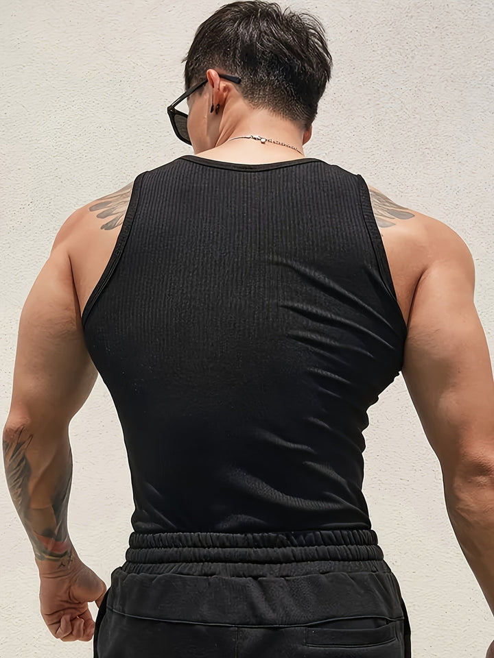 Herren Tanktop | Slim Fit | Gerippte Struktur | Sommer