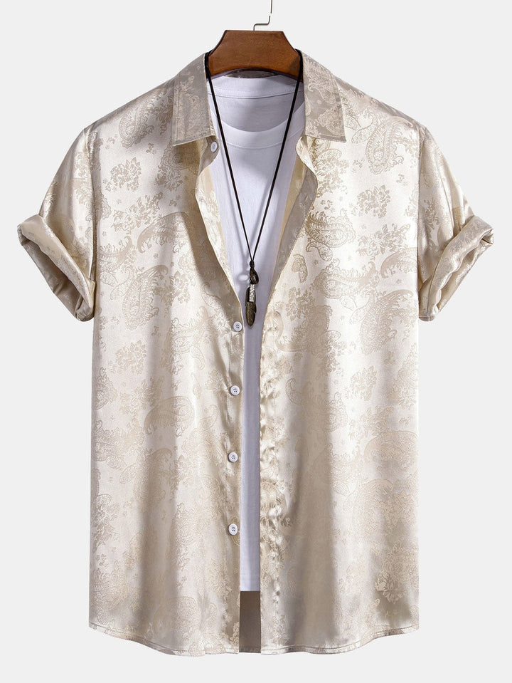 Herren Hemd | Paisley Design | Kurzarm Stil | Sommer