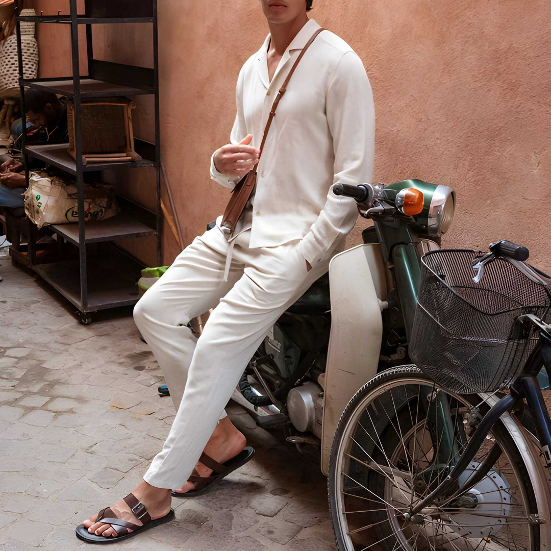 Herren Set | Eleganter Zweiteiler Mit Kragen | Kleider Herren Stil