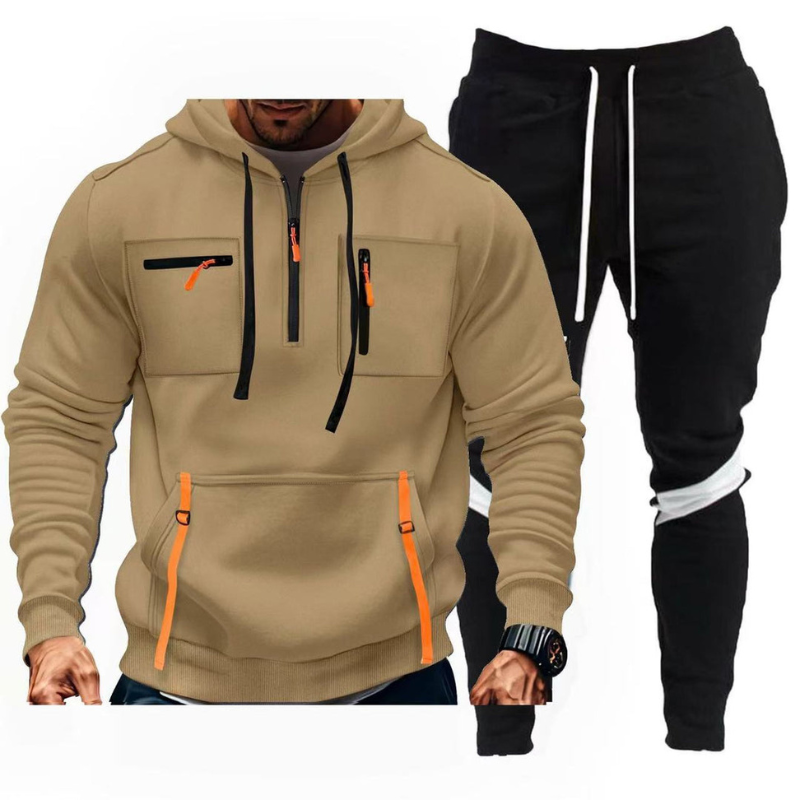 Herren Sportset | Kapuzenpullover Jogginghose | Warme Kleider