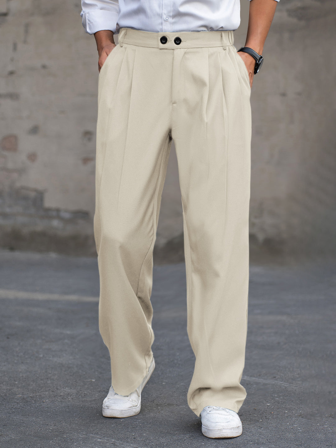 Herren Hose | Weite Elegant | Hohe Taille | Sommer