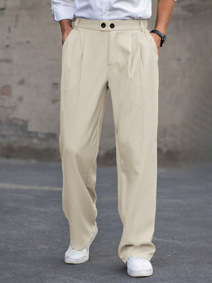 Herren Hose | Weite Elegant | Hohe Taille | Sommer