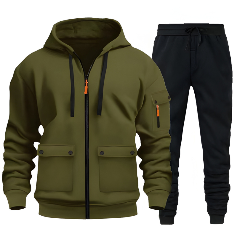 Herren Set | Kapuzen Pullover & Jogginghose Herren | Warm Sportlich