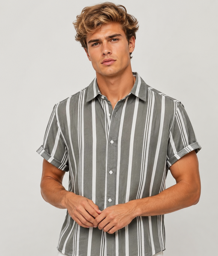 Herren Shirt | Vertikale Streifen | Zeitloser Stil | Sommer