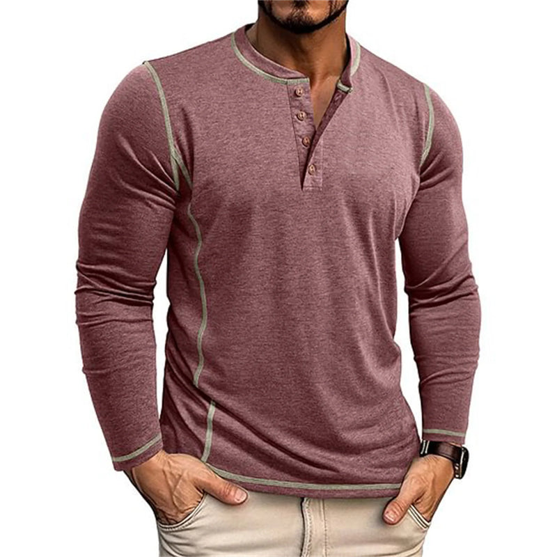 Herren Top | Slimfit Casual | Knopfleiste | Sommer