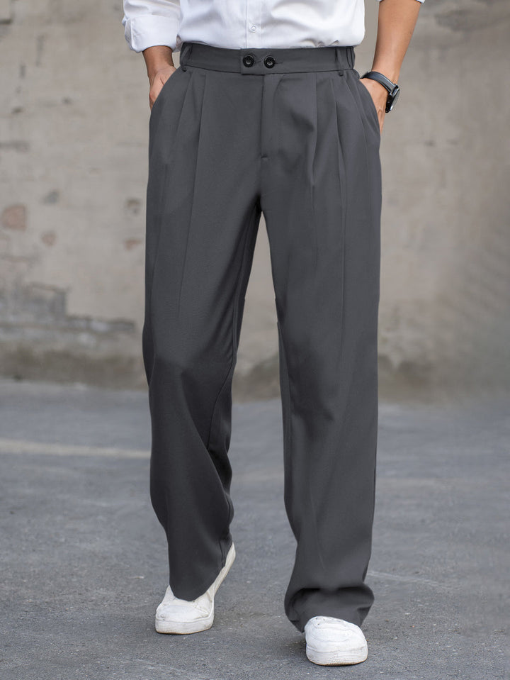 Herren Hose | Weite Elegant | Hohe Taille | Sommer