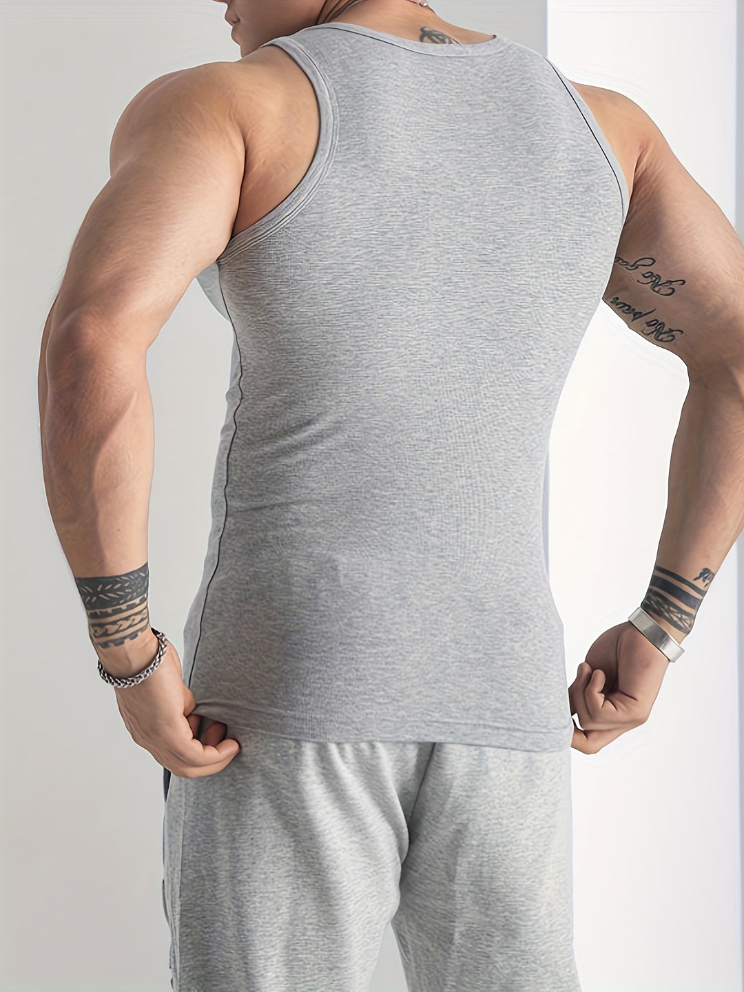 Herren Tanktop | Slim Fit | Gerippte Struktur | Sommer