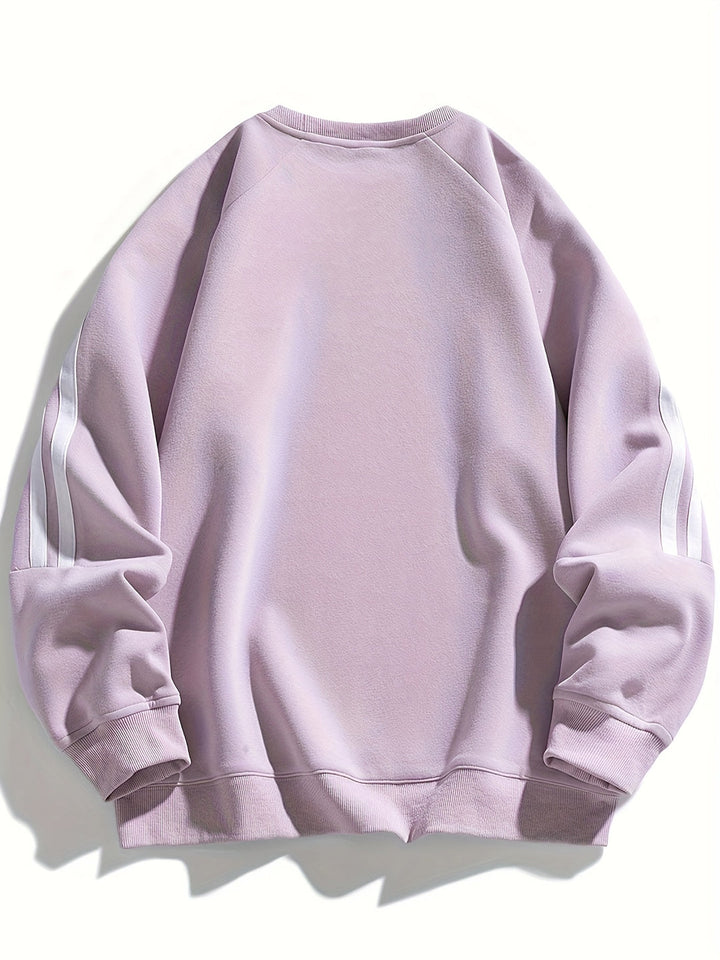 Herren Pullover | Oversized | Rundhals Streifenärmel | Frühling