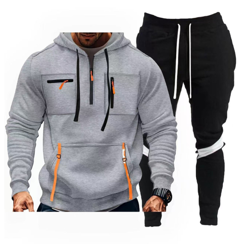 Herren Sportset | Kapuzenpullover Jogginghose | Warme Kleider