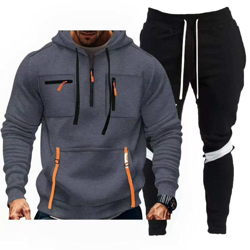 Herren Sportset | Kapuzenpullover Jogginghose | Warme Kleider