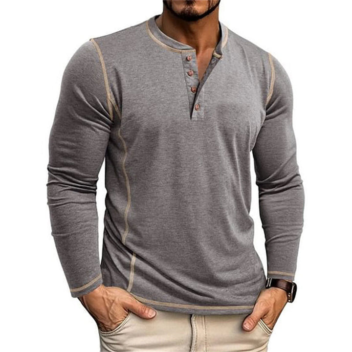 Herren Top | Slimfit Casual | Knopfleiste | Sommer