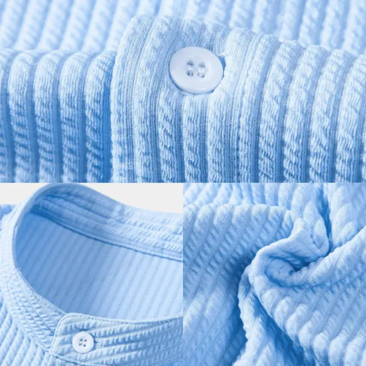 Hemd Herren | Geripptes Kurzarm Design | Modern Kleider Look
