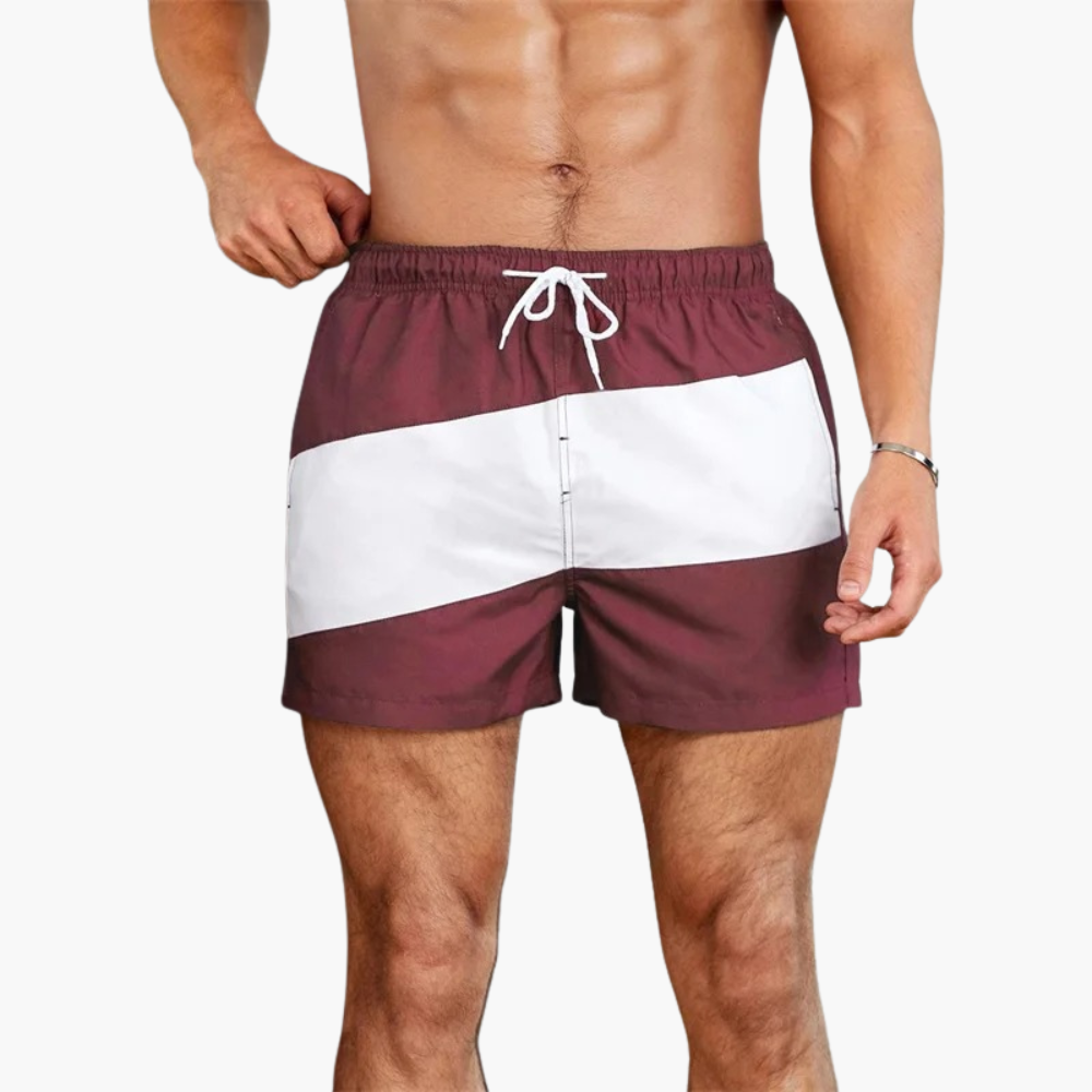 Herren Badeshorts | Straight | Mit Kordelzug | Sommer