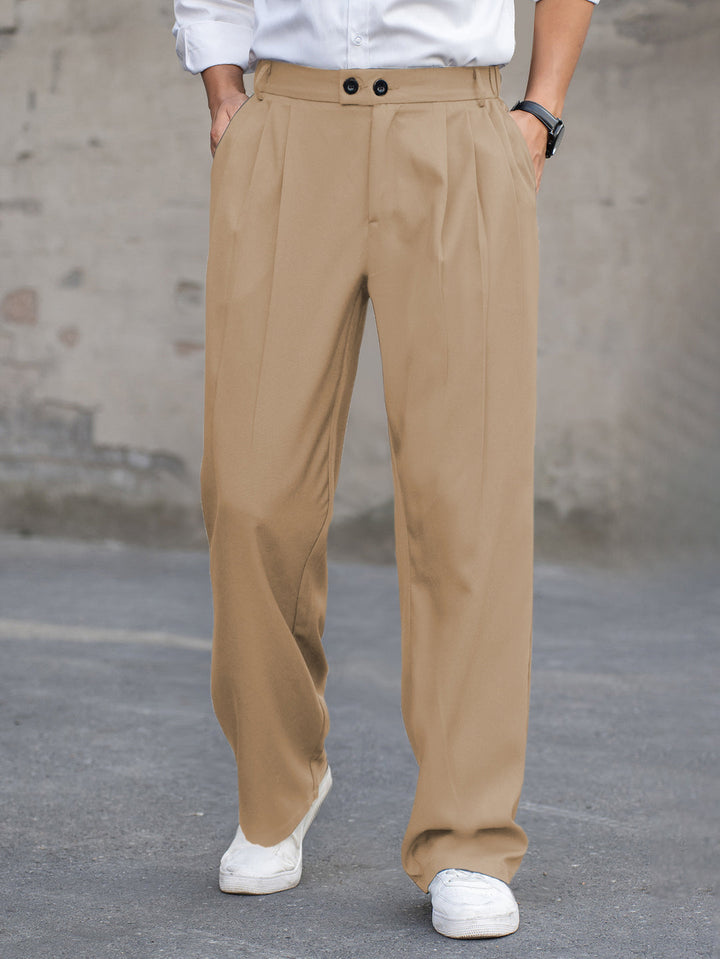 Herren Hose | Weite Elegant | Hohe Taille | Sommer
