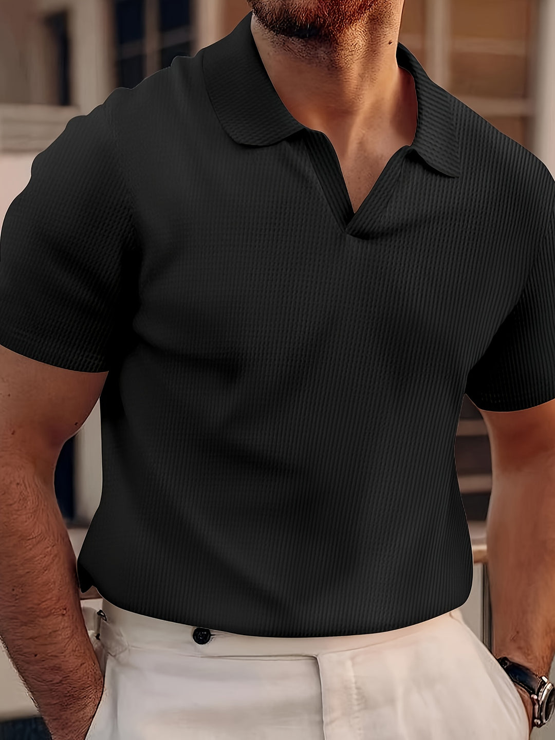Herren Polo | Unifarben | Bequemer Kragen | Atmungsaktiv & lässig