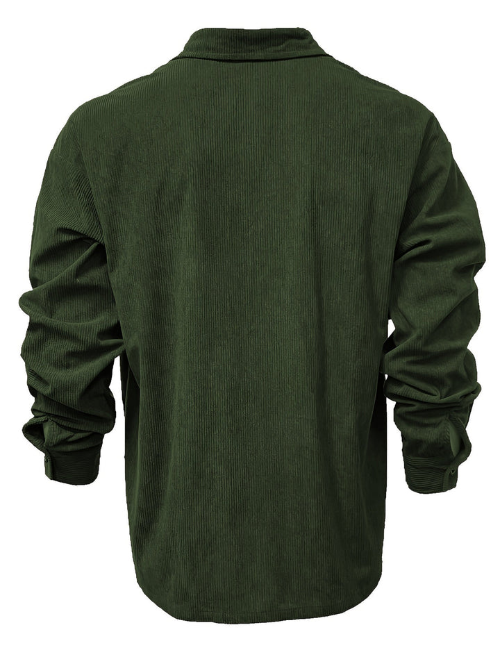 Herren Kordjacke | Lässiger Stil | Langarm Design | Herbst