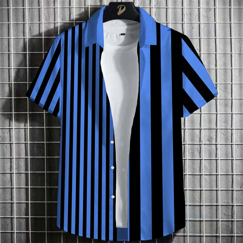 Herren Shirt | Mahjong-Muster | Retro-Stil | Sommer