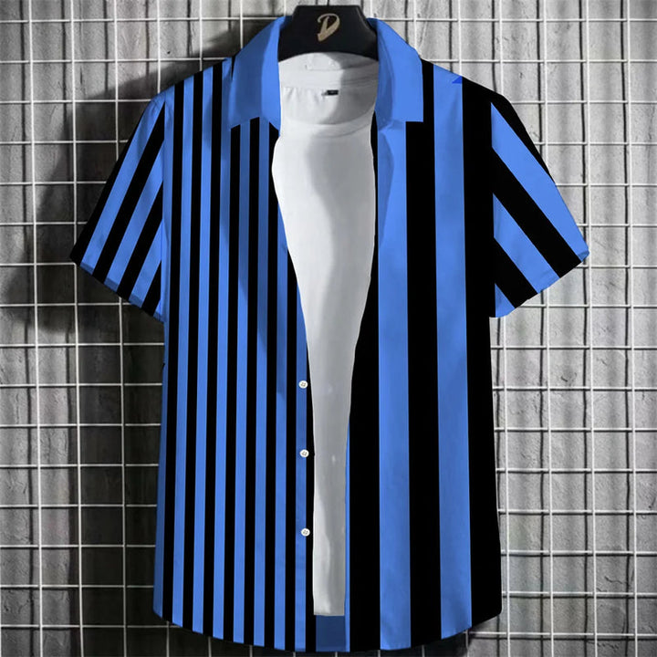 Herren Shirt | Mahjong-Muster | Retro-Stil | Sommer