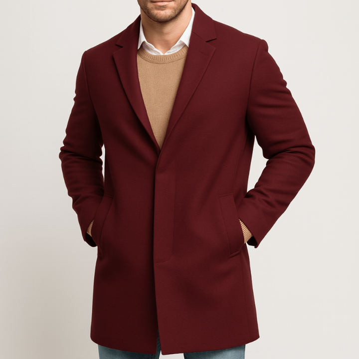 Herren Mantel | Elegant Stil | Mit Knöpfen | Frühling