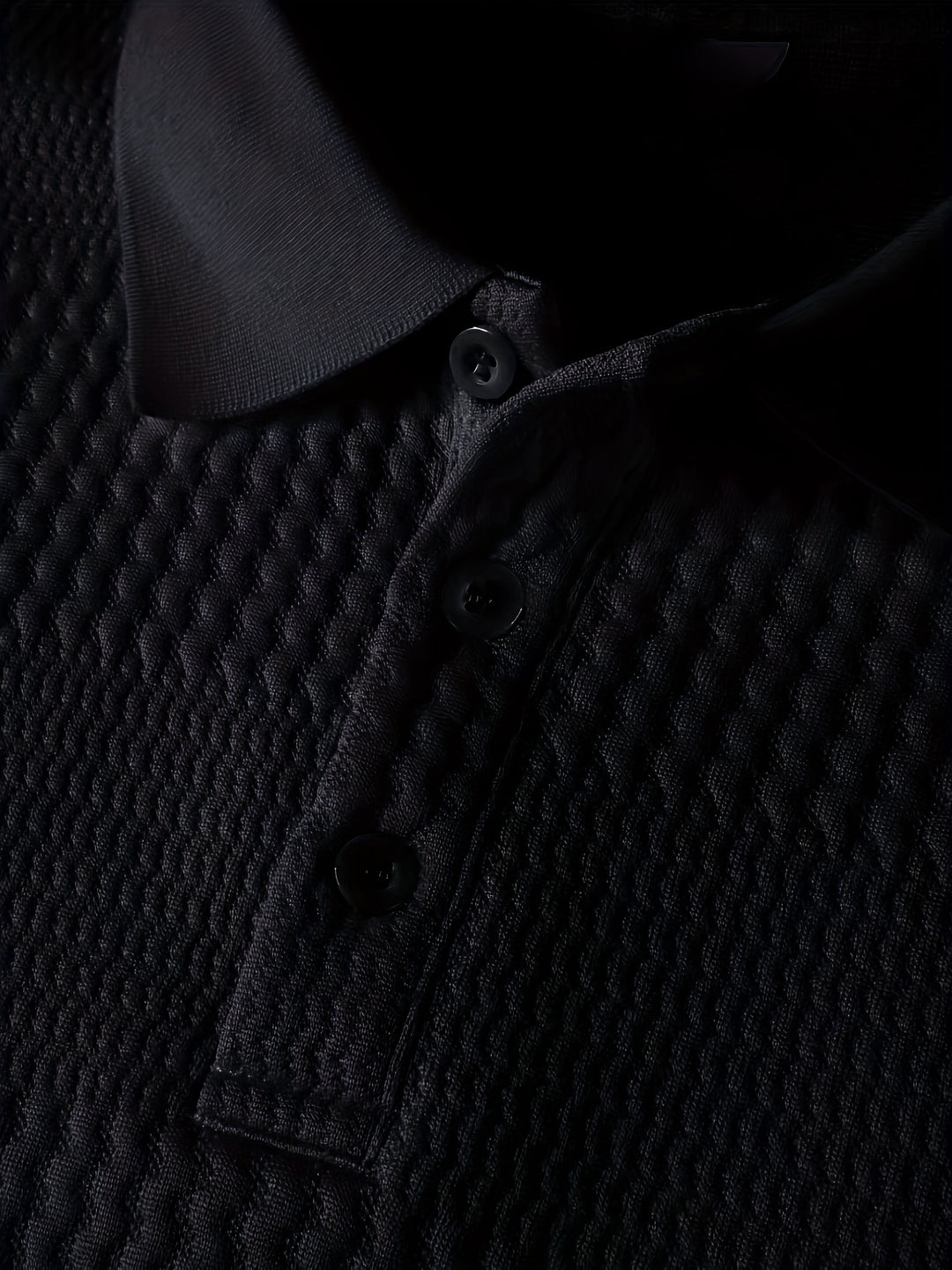 Herren Poloshirt | Strukturdesign | Langarm | Sommer