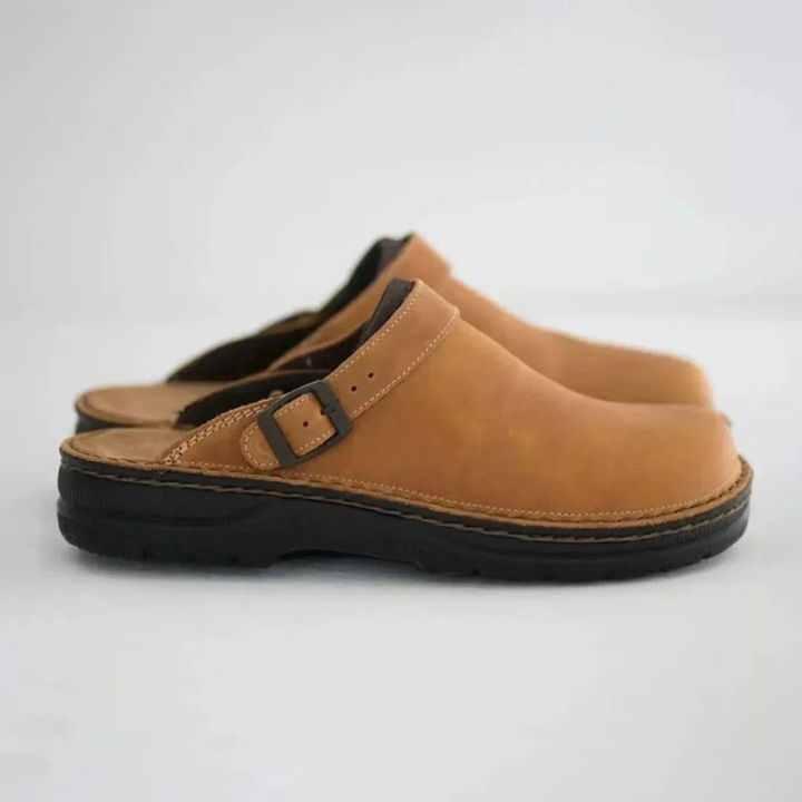 Herren Hausschuh | Bequeme Slippers mit Keilabsatz | Casual Schuhe